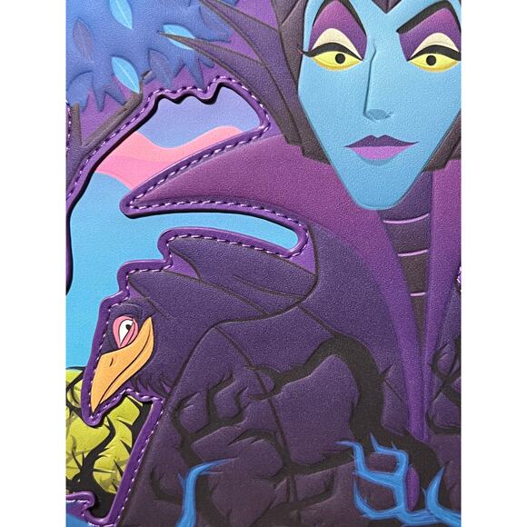 Loungefly Disney Sleeping Beauty Maleficent Mini Backpack Wallet - Picture 3 of 11